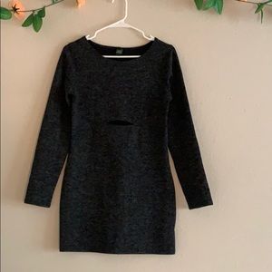 Grey sweater dress